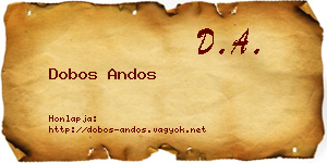 Dobos Andos névjegykártya